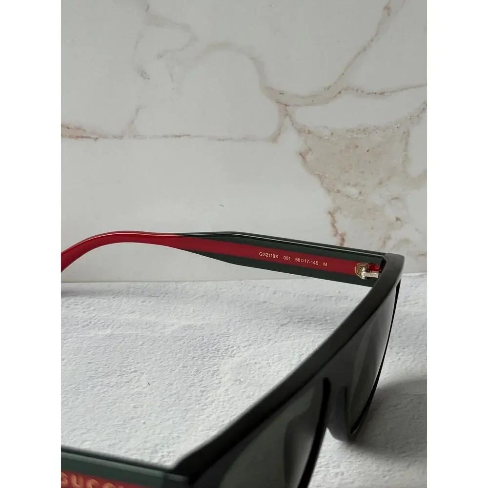 NEW Gucci GG2119S Black Unisex Square Sunglasses $395